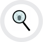 A geo-inspired magnifying glass showcases a bug trapped inside.