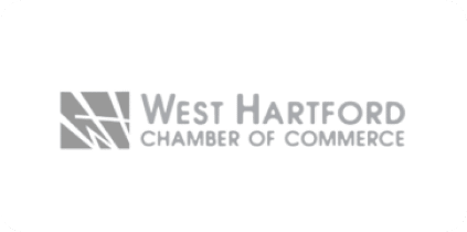 West Hartford Chamber of Commerce logo with a geo-inspired design.